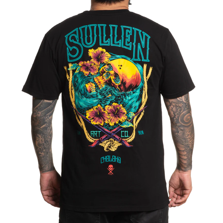 S/S SINKING SKULLS - BLK